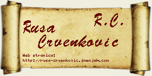 Rusa Crvenković vizit kartica